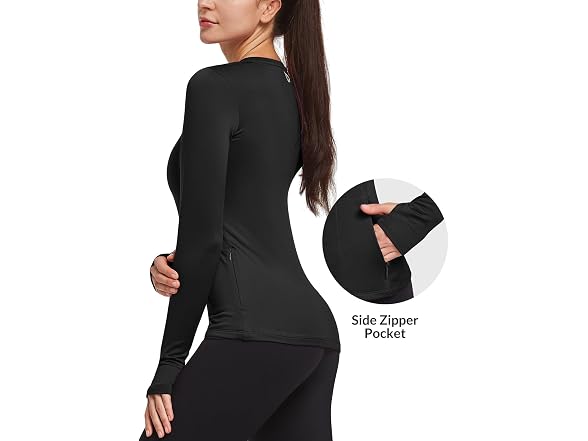 Baleaf Women (XL) Thermal Shirts Long Sleeve Tops