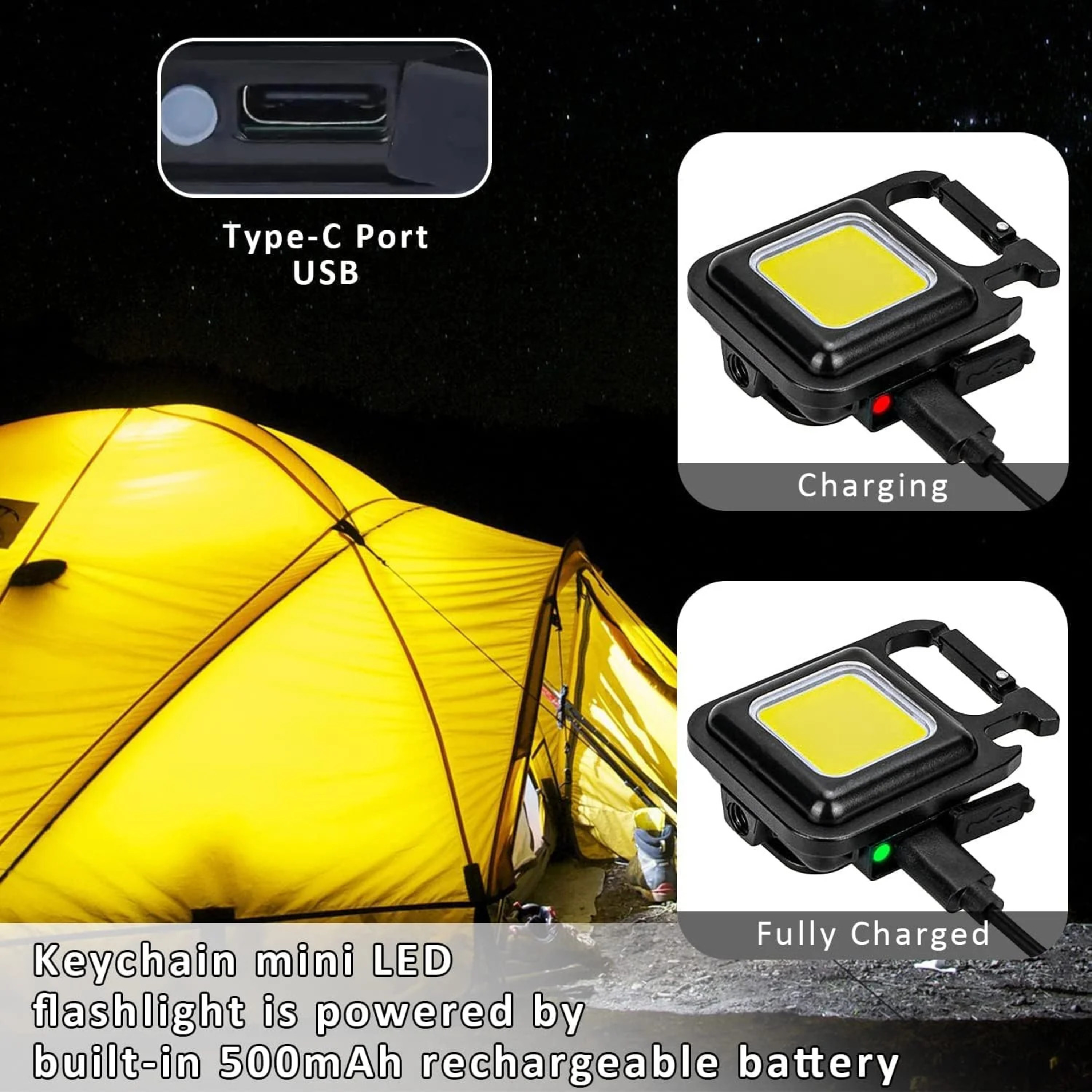 2-Pack Rechargeable Keychain Work Lights - Gallery 22