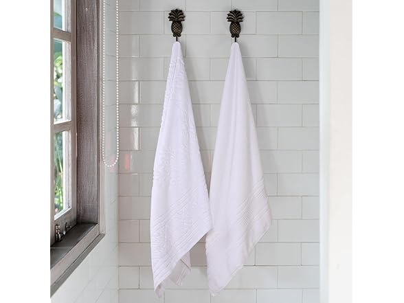 Superior 2PC SADIE Bath Sheet Towel, White