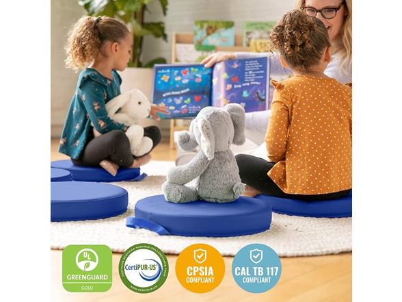 ECR4Kids SoftZone Round Floor Cushions