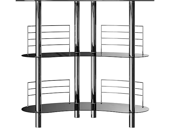 Winsome Martini Wine Storage, Black/Metal