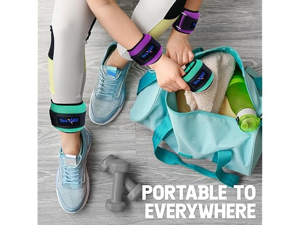 Yes4All Adjustable Wrist & Ankle Weights Pair – 2.5 lb Each