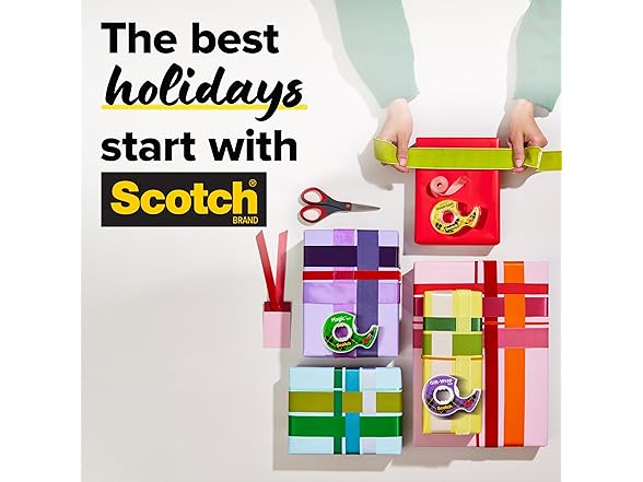 Scotch Gift Wrap Tape 6 Rolls + Disp