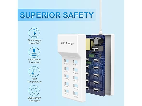 USB Wall Charging Station