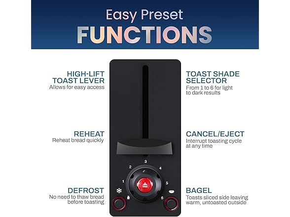 Elite Gourmet ECT2428 Extra Wide 1.25” Toaster