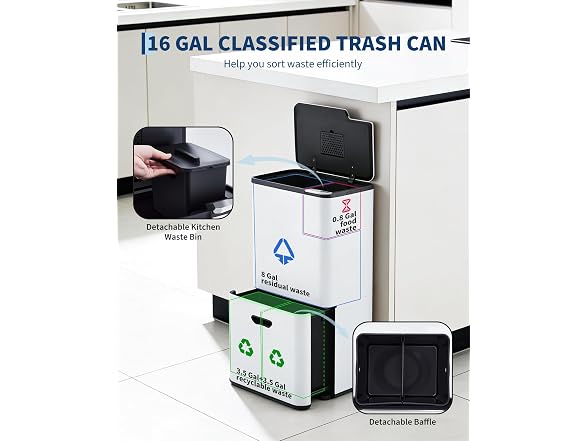 OUTLANE 16 Gal Dual Compost Bin