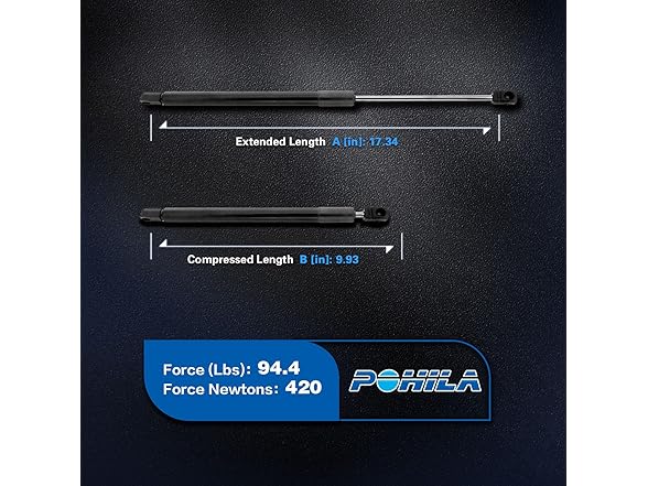 POHILA Hood Lift Supports Ford 2pc