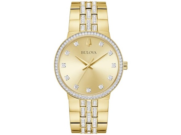 Bulova Men's Crystal and Cross Pendant Watch