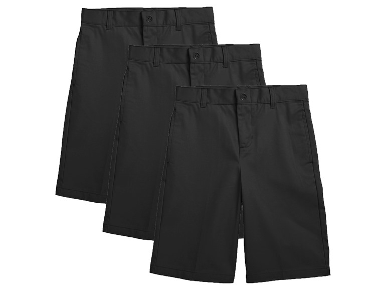 3-Pack Children & Boy's Flat Front School Uniform Twill Chino Shorts