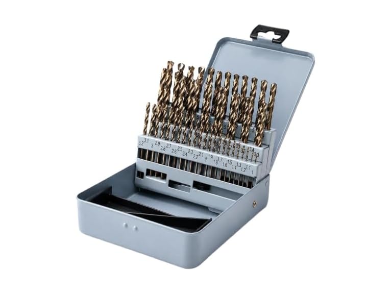 Bieqiair CON-128 Metric HSS Drill Bits Kit