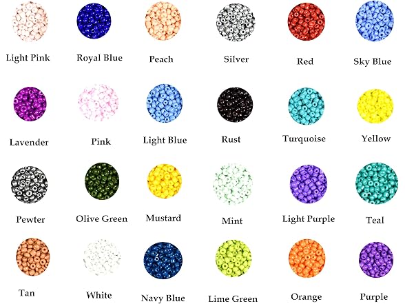 Mandala Crafts 11/0 Glass Seed Beads 18000Pc