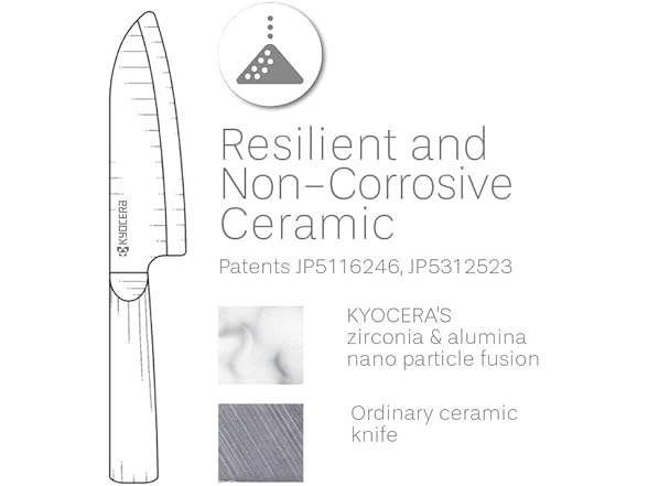 Kyocera 3-PC  Knife Set- 5.5" Santoku, 4.5" Utility and 3" Paring