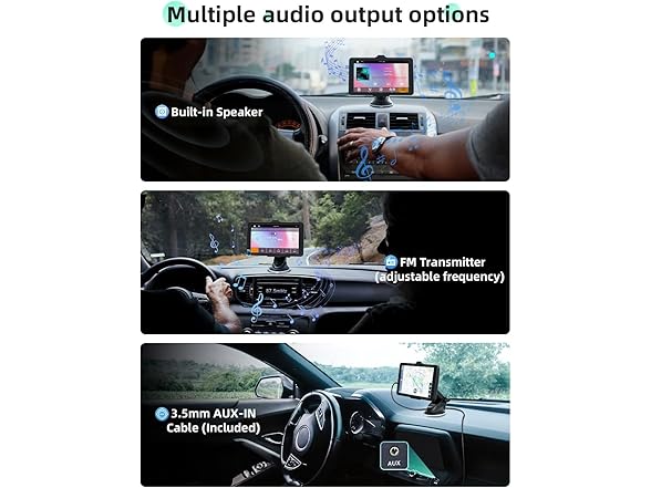 7" Portable CarPlay Screen w/ Bluetooth