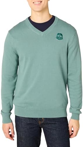 Amazon Essentials Disney Marvel Star Wars Men's V-Neck Sweaters