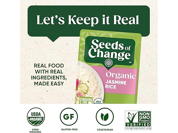 SEEDS OF CHANGE Certified Organic Jasmine Rice