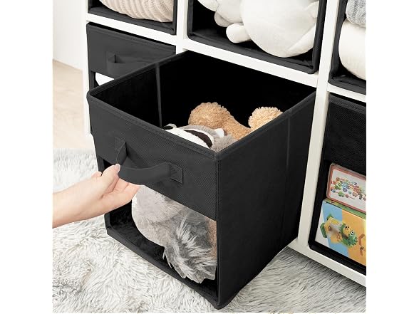12 Pack Storage Cubes & Organizer Bins Black