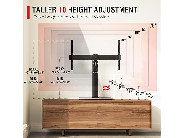 AOKCOS Universal Swivel TV Stand Base | 32-75"