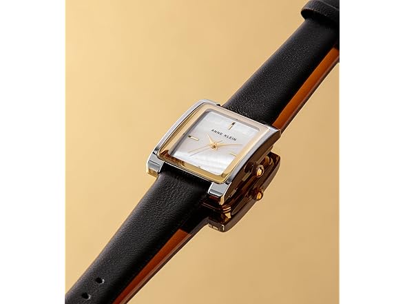 Anne Klein Womens Leather Strap Watch