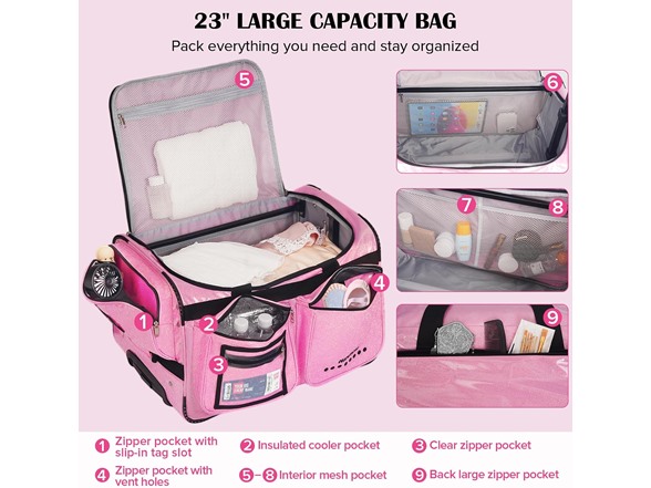 Rolling Dance Bag w/ Garment Rack 23- Choose Color