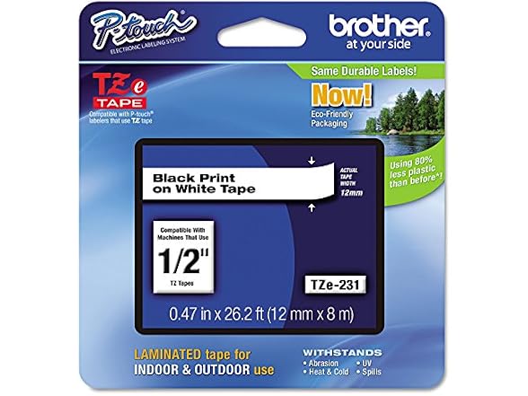 Brother TZE231 Laminated Labeling Tape