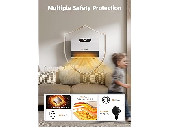 Brightown 1500W Electric Wall Heater