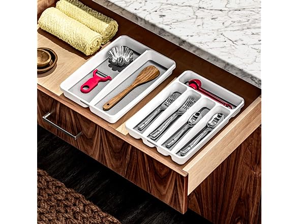madesmart Mini Silverware Tray, White
