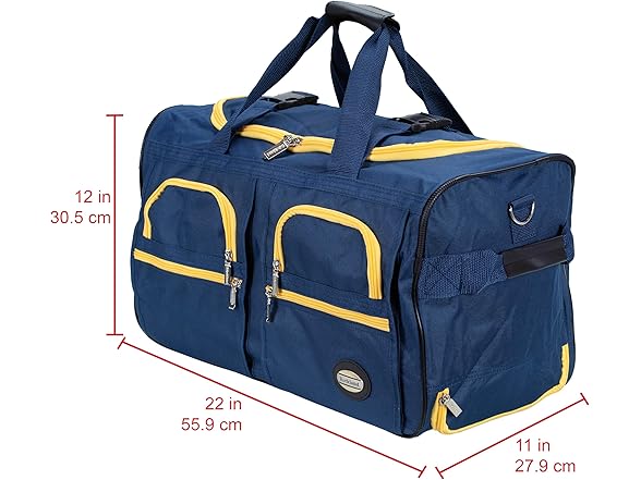 Rockland Rockland Rolling Duffel Bag, Navy, 40-Inch