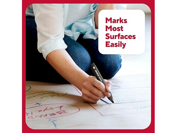 TRU RED Tank Permanent Markers, Chisel Tip, Astd