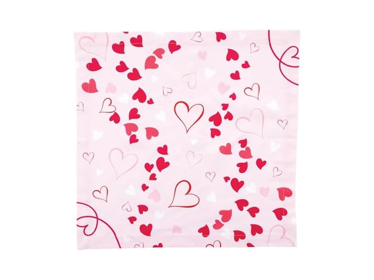 Set of 4 100% Cotton Cloth Table Napkins Hearts