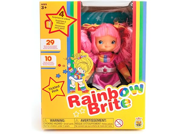 Rainbow Brite 5.5-inch Tickled Pink Poseable Doll