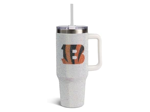 NFL 40oz Crystal Rhinestone Tumbler