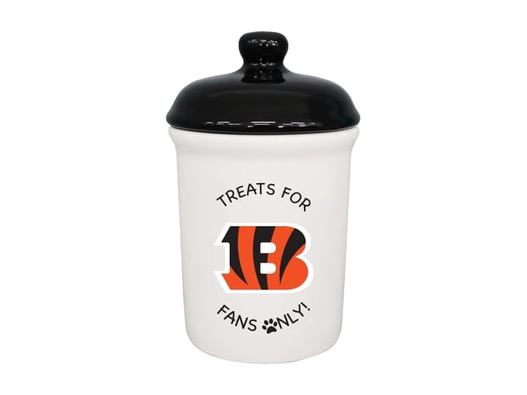 BENGALS Pet Treat Ceramic Canister