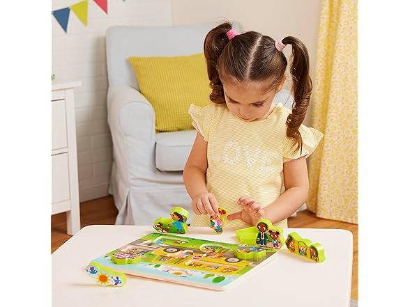 B. toys – Chunky Wooden Puzzle 4 Pack