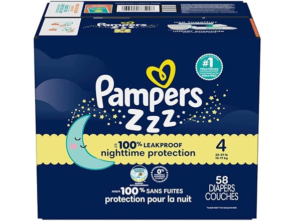 Pampers | ZZZ Overnight Diapers 58 Count