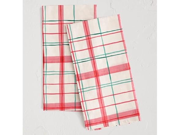 Minted Plaid Tea Towel Set of 2