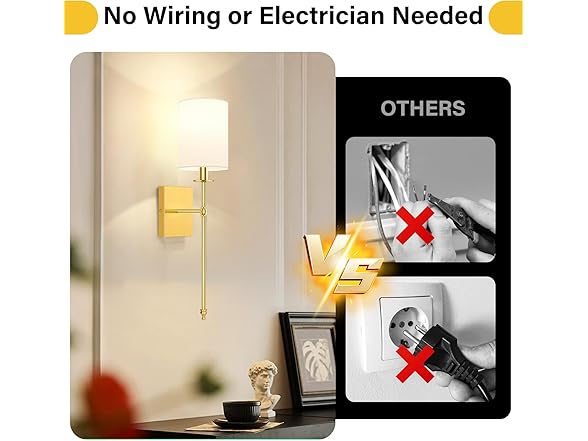 Bosceos 2 Pack Wall Sconces Gold