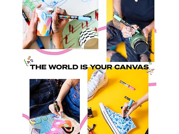 uni POSCA PC-1MR Water-Based Paint Markers, Extra Fine Tip 