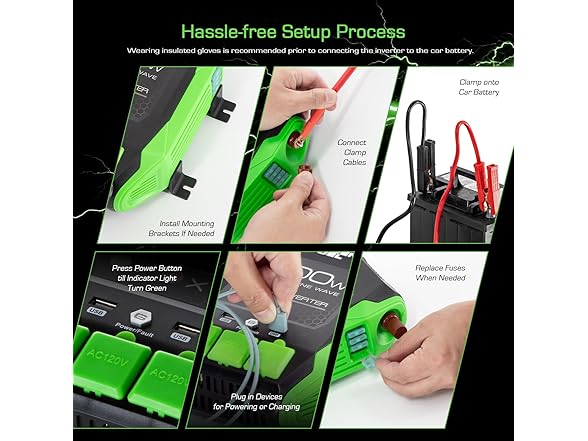 GREEN FUEL AD20003G 1000W Power Inverter