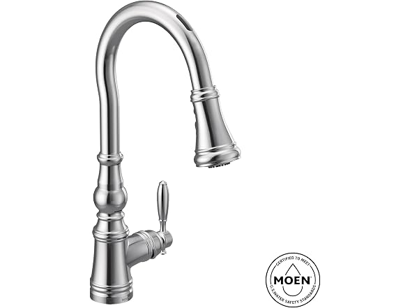Moen Weymouth Chrome Smart Faucet Touchless Pull-Down
