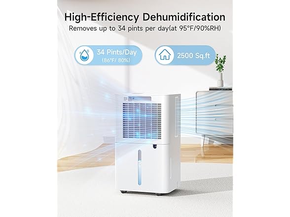 Cagstul 2500 Sq.Ft Dehumidifier for Basement