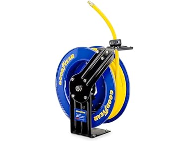 $99.99 Goodyear Air Hose Reel Retractable 3/8" Inch x 50' dealfomo