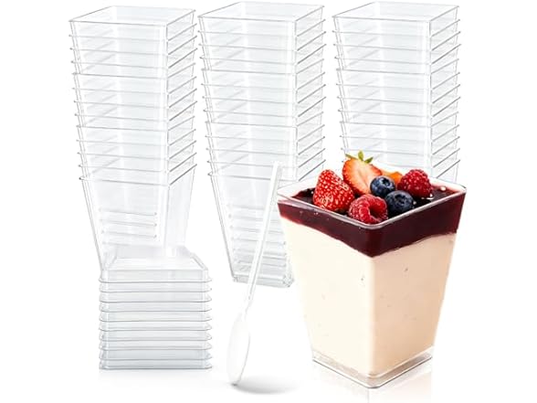 GGYKJSK 50-Pack 5oz Dessert Cups