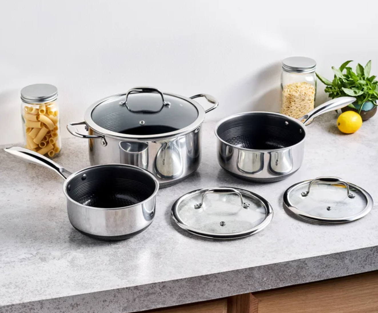 HEXCLAD 6-Piece Hybrid Pot Set - Gallery 3