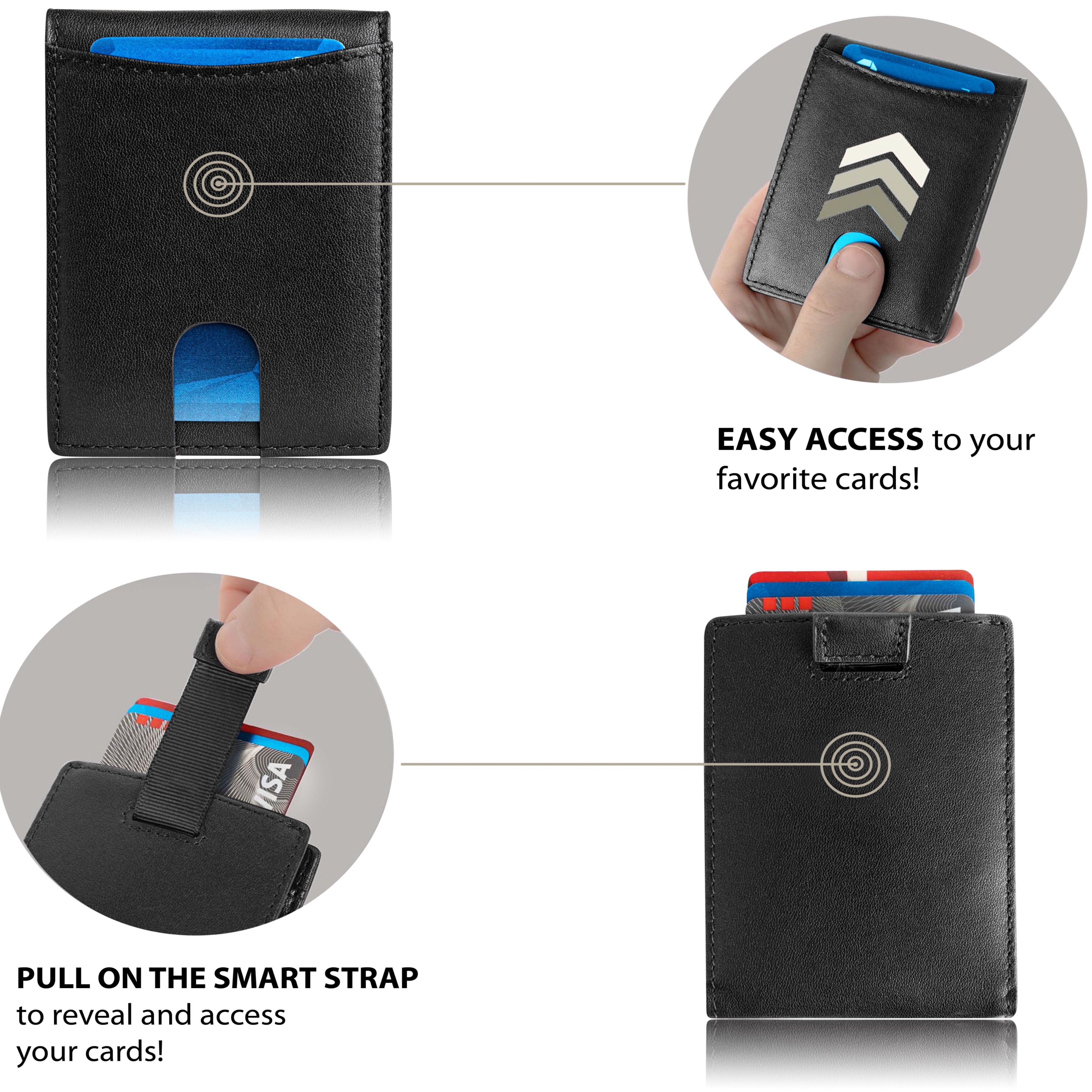 RFID Blocking Slim Leather Wallet - Gallery 16