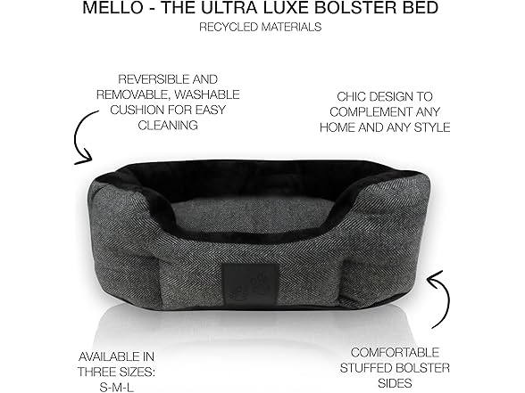 Pet Passion Mello- The Ultra Luxe Bolster Dog