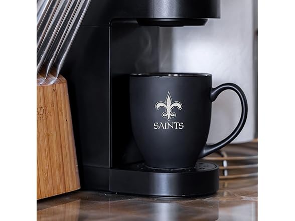 NEW ORLEANS SAINTS Main 15oz Matte Black Bistro Mug