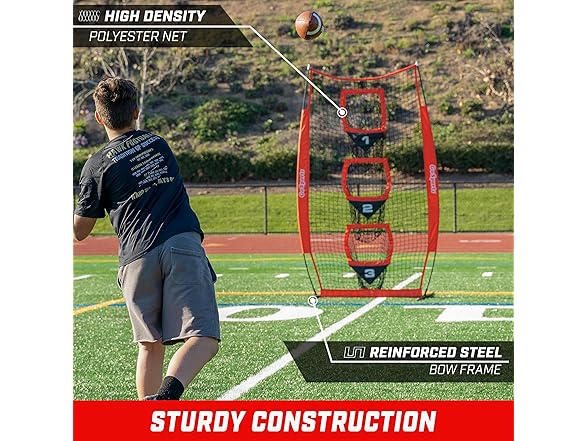 GoSports 8 ft x 4 ft Football Training Vertical Target Net