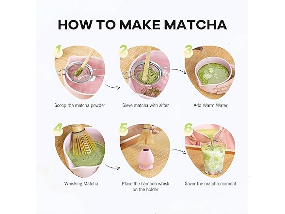 Pink Traditional Matcha Whisk Set