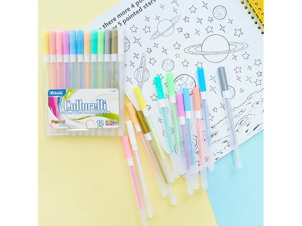 BAZIC 12 Pastel Color Collorelli Gel Pen