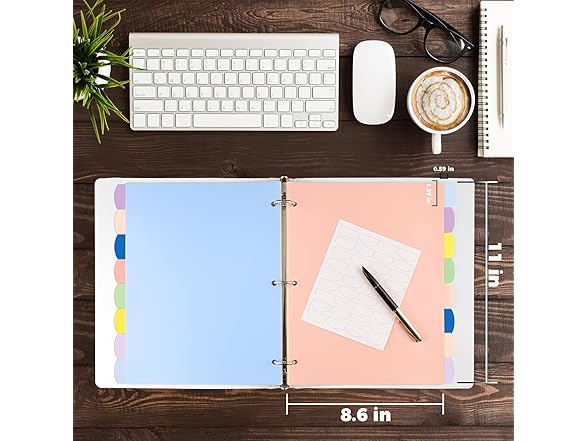 HABGP 96Pcs/12 Set 3 Ring Binder